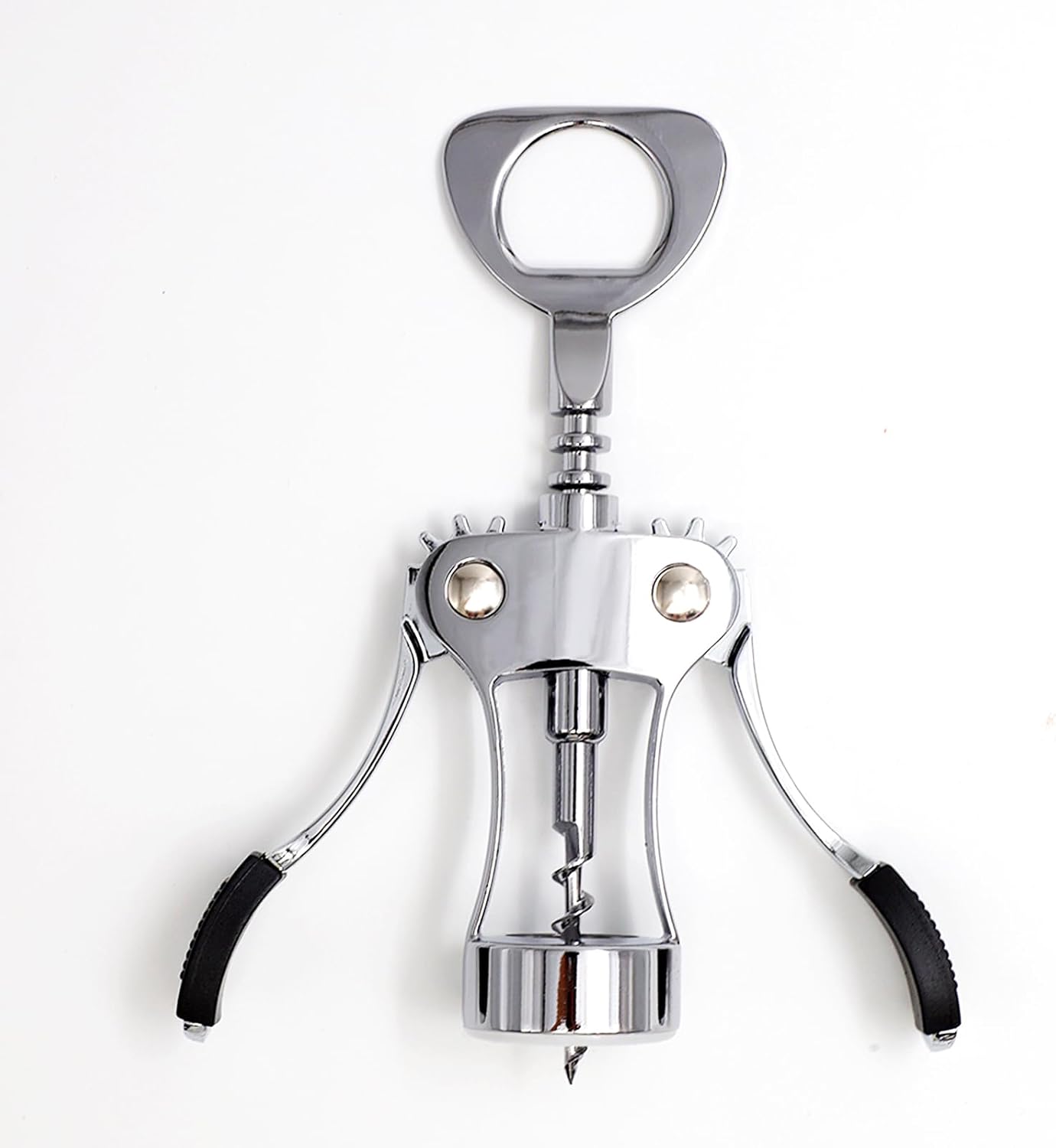 Generic Zinc Alloy Wing Corkscrew Wine Bottle Opener, Silver