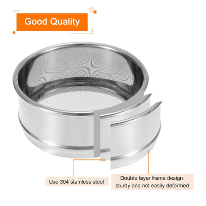 PATIKIL 150 Mesh Lab Sieve, 4" Diameter Test Sieve 304 Stainless Steel Wire Cloth (0.1mm) for Industrial Laboratory