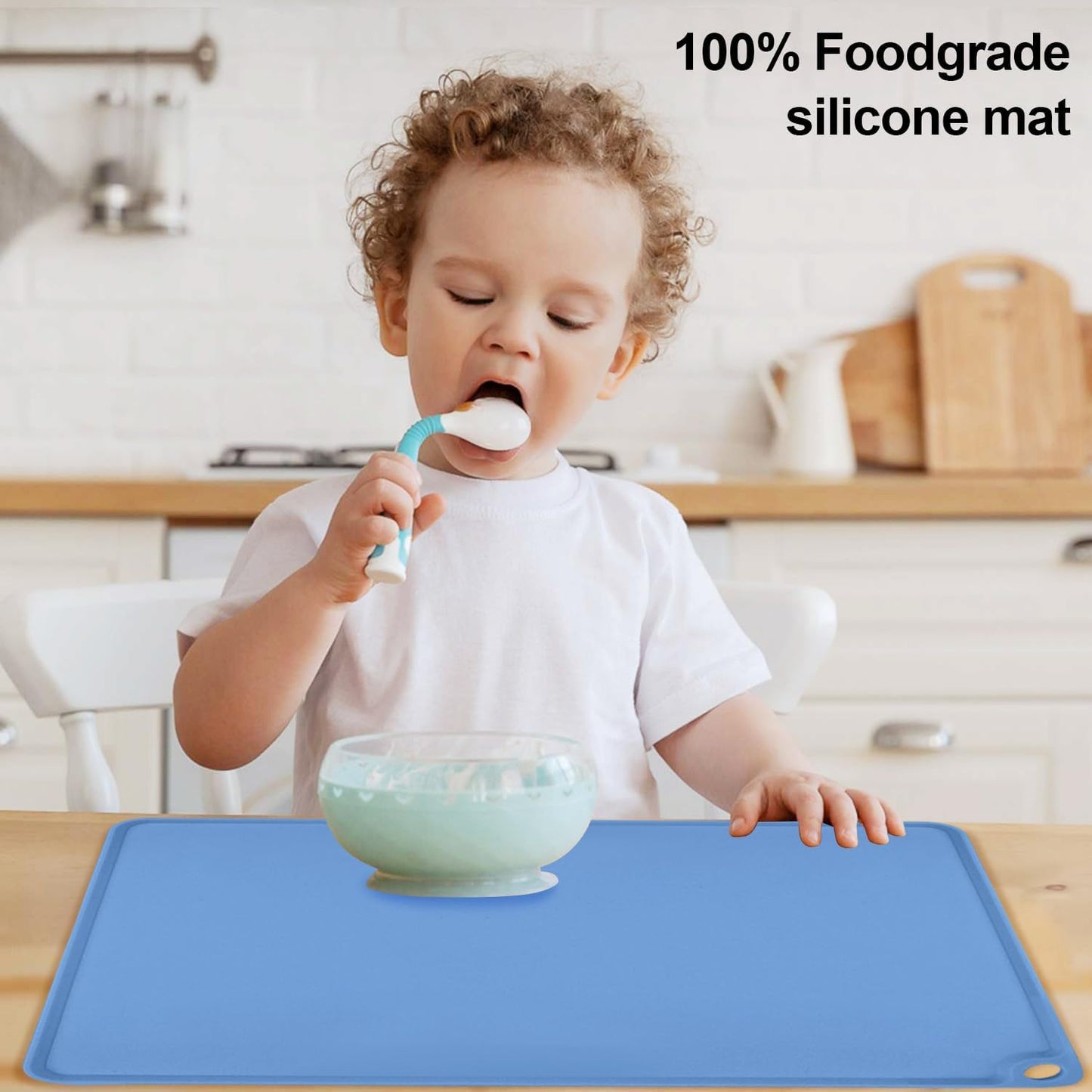 Standard Silicone Mat,Black Baking Mat-Food Grade Kids Dinner Table Placemat Non Slip Counter Mat with Raised Edges Heat Resistant Mat for Air Fryer Nonstick Pastry Dough Mat(1 Pack 23.6'' x 15.7'')