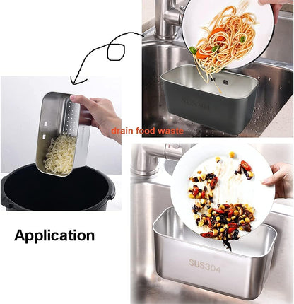 Multifunction Sink Strainer Kitchen Food Catcher Sink Strainer Basket for Filter Kitchen Waste and Wash Vegetables Fruits… (Black)