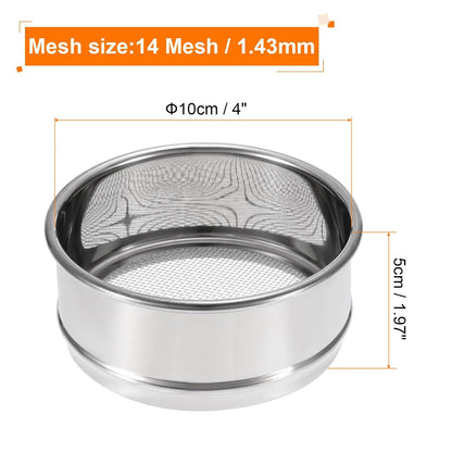 PATIKIL 150 Mesh Lab Sieve, 4" Diameter Test Sieve 304 Stainless Steel Wire Cloth (0.1mm) for Industrial Laboratory