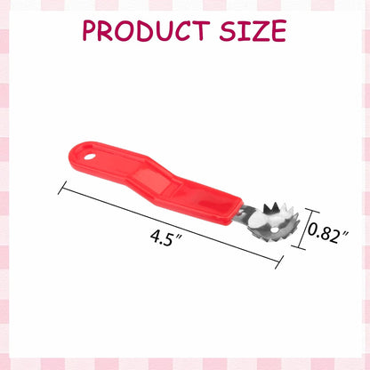 Strawberry and Tomato Corer, Kitchen Stem Huller Remover Tool, Red
