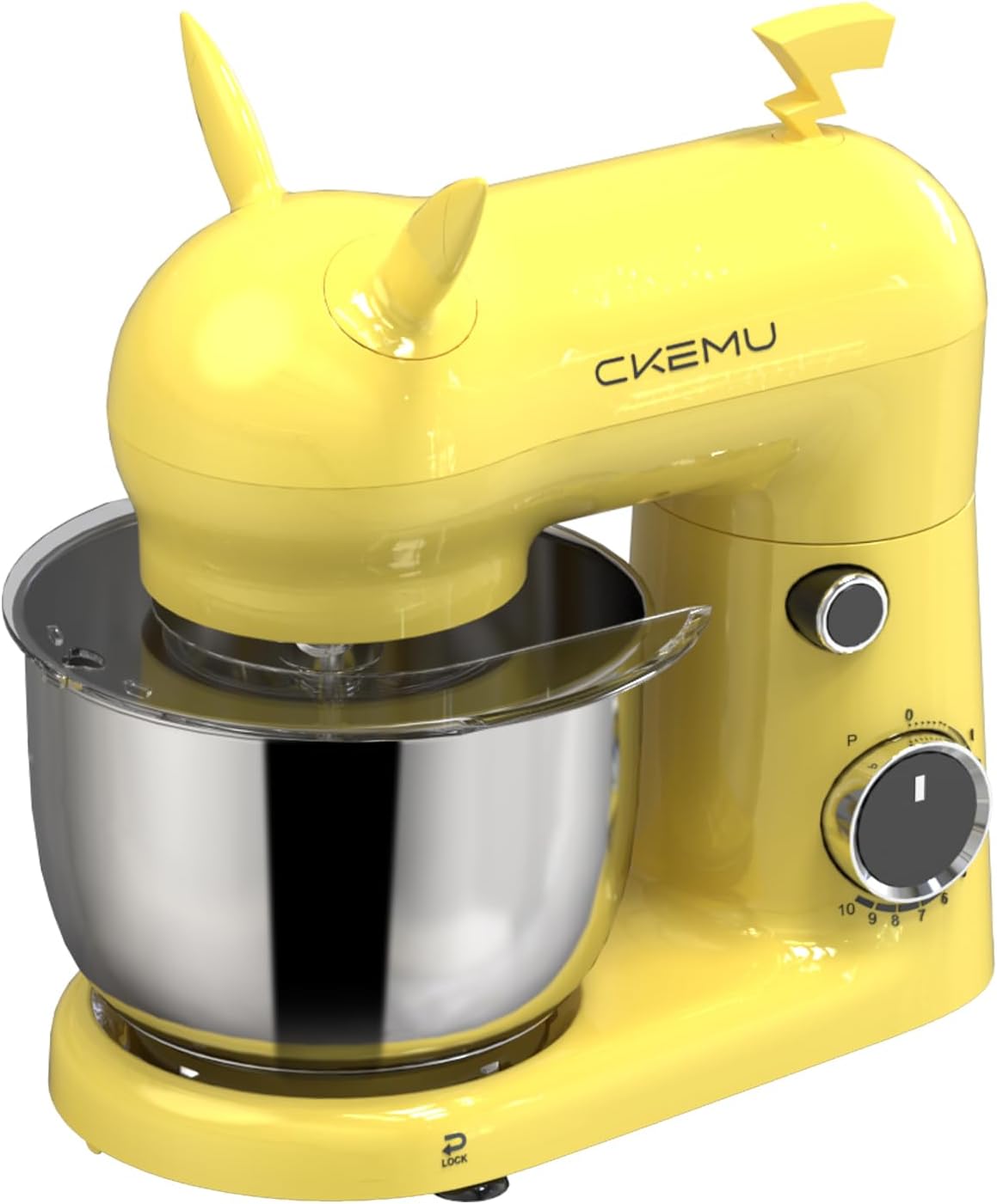 Stand Mixer, Compact & Space-Saving, Stainless Steel Bowl, Unique & Playful Design, Effcient 300W Motor, Dishwasher-Safe Attachments, SM-2549A (Black)