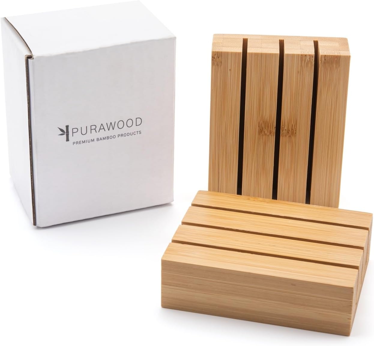 Purawood Bamboo Drawer Organizer - Expandable Silverware Organizer & Utensil Drawer Organizer, Cutlery Tray with Dividers, 7-9 Slots- Kitchen Organizer for Utensils & Flatware (Natural)