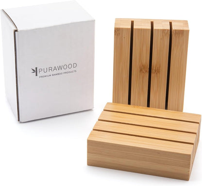 Purawood Bamboo Drawer Organizer - Expandable Silverware Organizer & Utensil Drawer Organizer, Cutlery Tray with Dividers, 7-9 Slots- Kitchen Organizer for Utensils & Flatware (Natural)