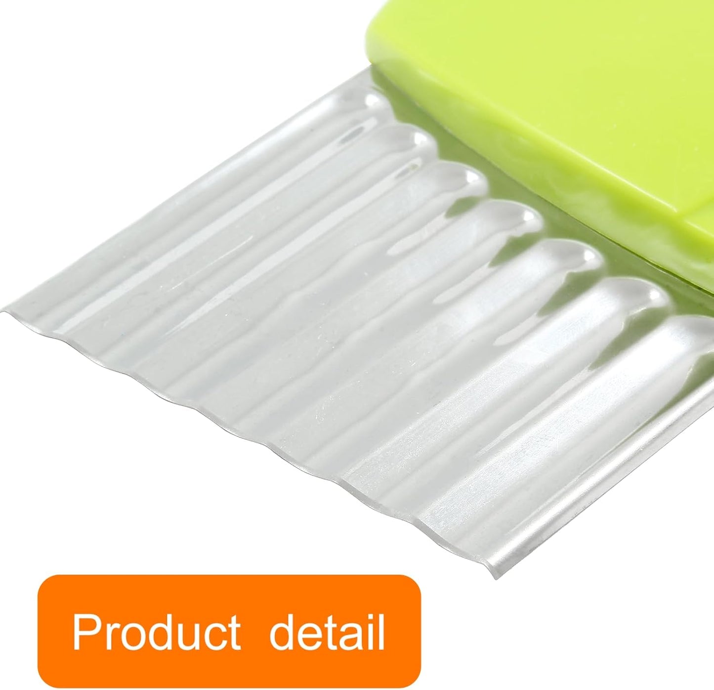 BokWin 5 Pcs Waffle Fry Cutter Crinkle Cutter Knife for kids Stainless Steel Wavy Chopper for Veggie French Potato(5 Colors)