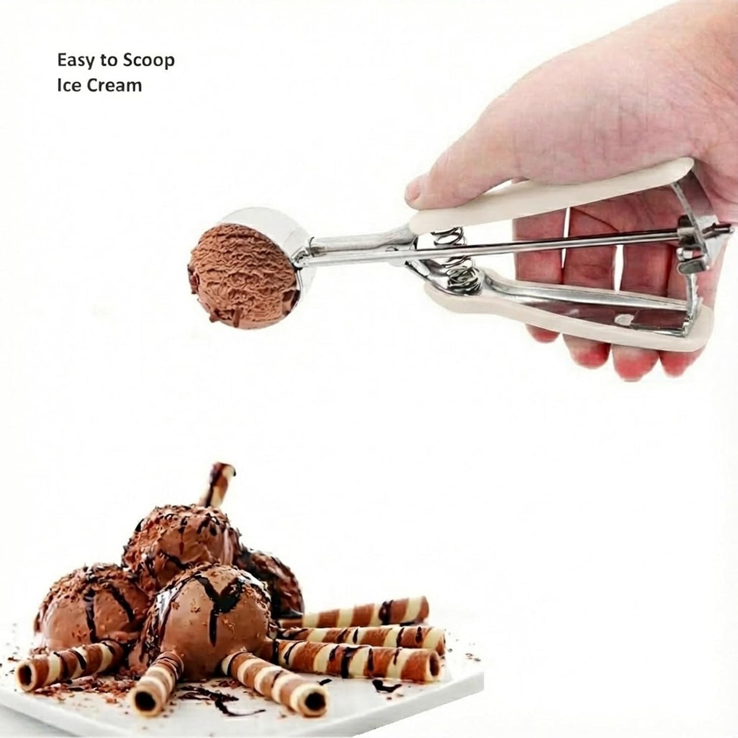 Cookie Scoop, Ice Cream Scoop, 1Tbsp/15 ml/0.5oz Cookie Scoops for Baking, 18/8 Stainless Steel Cookie Scooper for Baking, Ice Cream Scooper with Trigger Release, Cookie Dough Scoop with Non-slip Grip