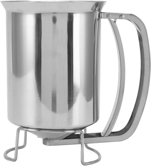Pancake Batter Dispenser Handheld Stainless Steel Pancake Pourer for Baking Cupcakes Muffins
