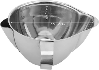 Topyond Fat Separator, 304 Stainless Steel Gravy Oil Grease Filter, Durable Cooking Strainer for Soup & Sauce Making(5.3x3.5in)