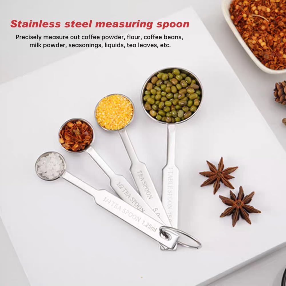 All-in-1 Adjustable Measuring Cup with Stainless Steel Measuring Spoons Set and Silicone Spatulas for Cooking/Baking/Ingredients, Kitchen Utensils Gadgets Cooking Lovers Gift(COLOR:Transparent)