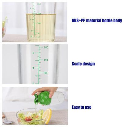 Yosoo Health Gear Salad Dressing Shaker 200ml, Leakproof Sauce Dispenser Bottle With One-Handed Lever Lid For Kitchen Oil Vinegar And Marinade Storage
