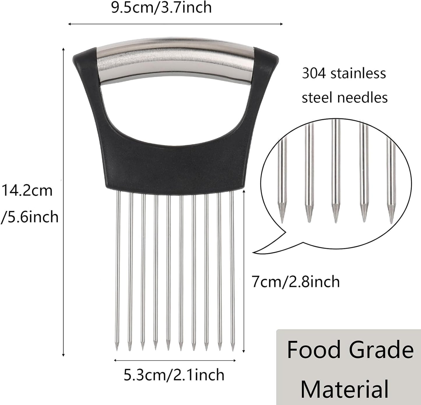 3 Pcs Onion Slicer Holder, All purpose Food Slicer Assistant Tool for Cucumber, Tomato, Potato, Egg, Avocados, Fruit Lemon and Meat