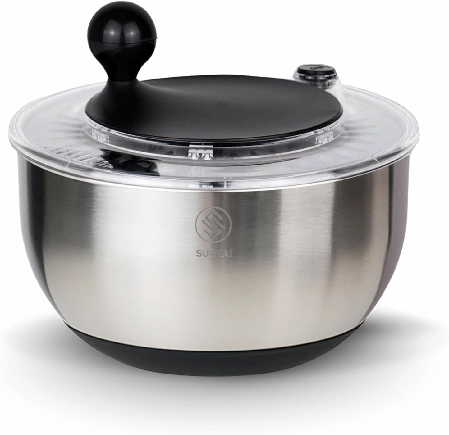 5L Salad Spinner Best Rated – Lettuce Spinner with Non-Slip Base & Salad Bowl, One Hand-Drain stop button, Fruit and Vegetable Washer For Fast Meal Prep | Dishwasher Safe Kitchen Set