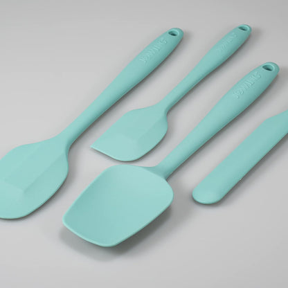 4 Piece Silicone Spatula Set, Flexible Heat Resistant Non-scratch Baking Cooking Rubber Spatulas with Stainless Steel Core, Orange