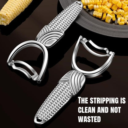 Corn Prep Peeler,Corn on the Cob Stripper Tool/Wider non-slip Handle/10-year Rustproof/Durable and efficient.