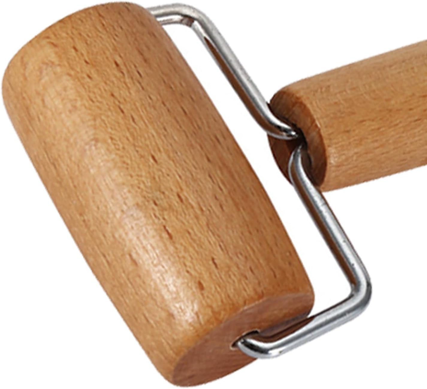 Small Rolling Pin, Pizza Dough Roller, Non Stick Wood Pastry Roller, Kitchen Wooden Rolling Pins for Baking Cooking Cookie Bread Tortilla Dumpling Fondant Clay (Style 2)