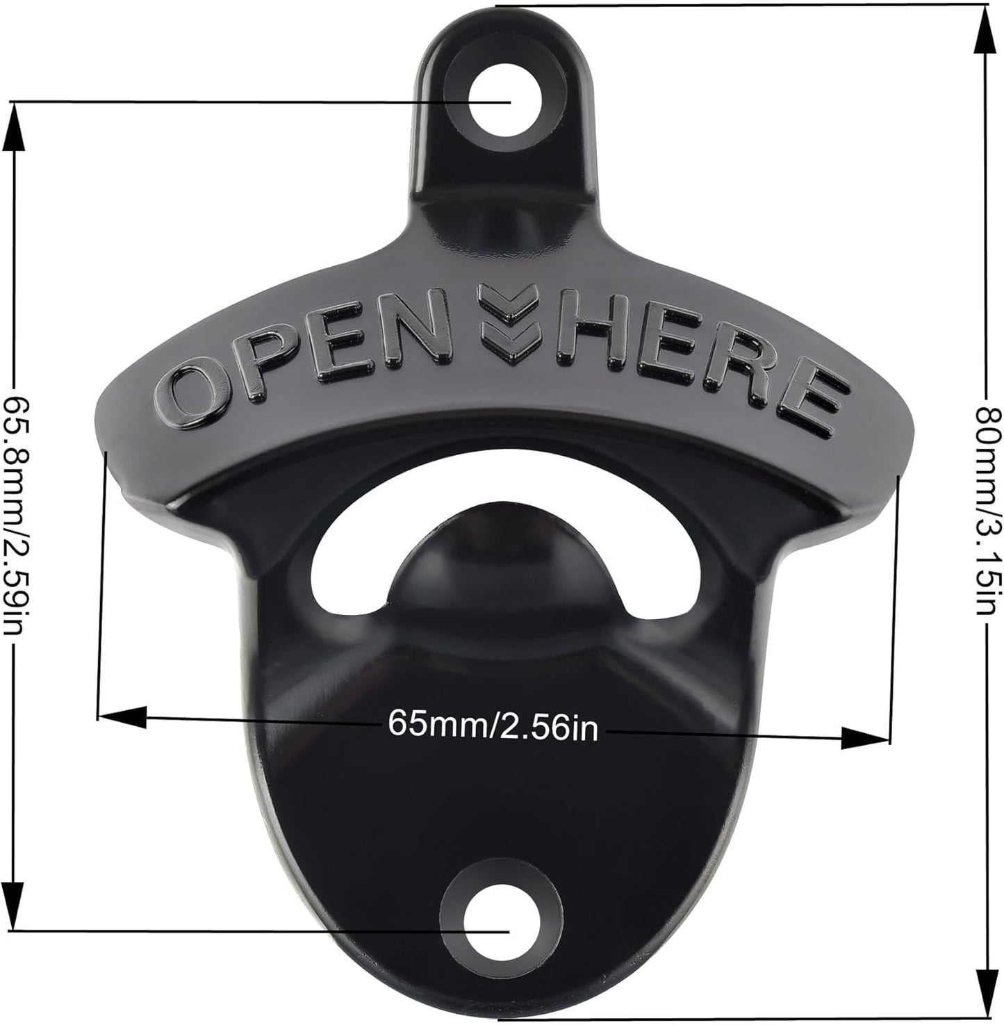 Vintage Copper Bottle Cap Opener Wall Mount, Retro Beer Bottle Opener with Screws for Homes Kitchen (Pack of 2)