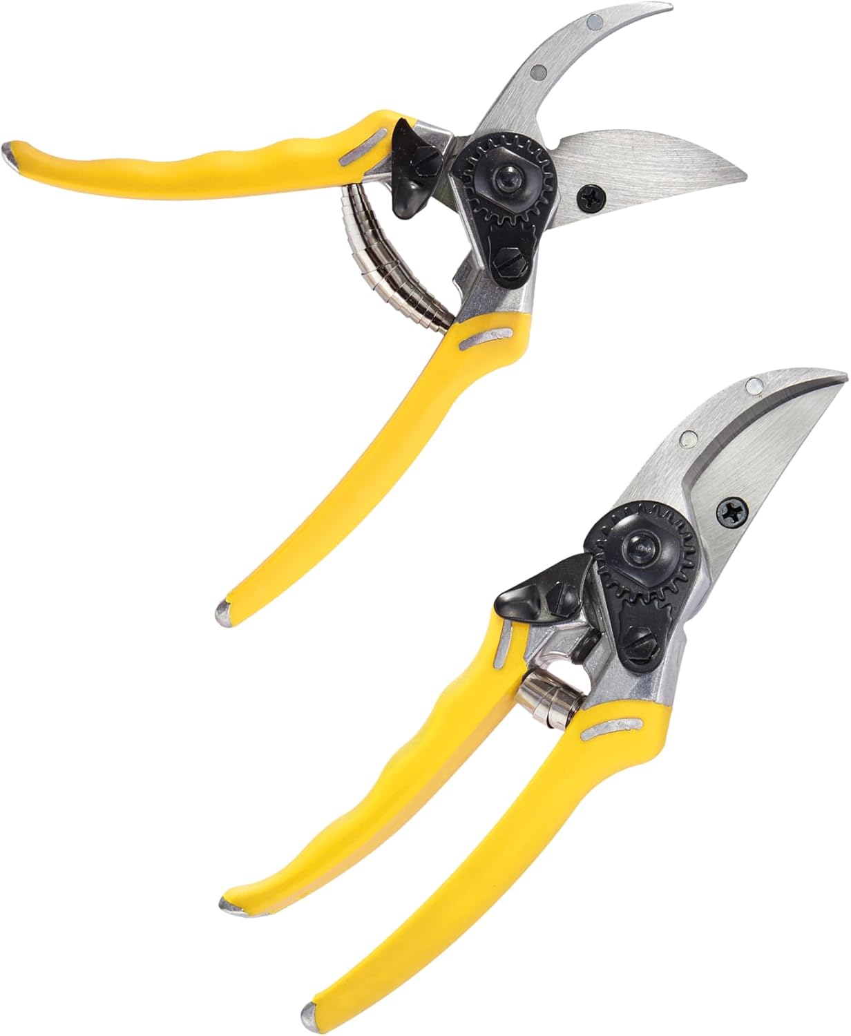 Dramm ColorPoint Stainless Steel Compact Garden Pruning Shears, Hand Pruner, Garden Clippers, with Heavy Duty Blade and Easy grip Handle, Yellow
