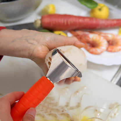 Stainless Steel Corn Thresher Tool & Fruit Peeler, Durable Corn on the Cob Stripper Stripping Husker Separator Scraper Grip Vegetable Peeling Remover Slicer Cutter Knife for Kitchen Gadget Set