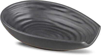 Hasense Spoon Rest for Stove Top - Blue Swirl Pattern Spoon Holder for Stove, Heat-Resistant Spoon Rest for Kitchen Counter, Ceramic Cooking Utensil Rest Ladle Holder for Spatula or Tong, 5.7 Inch
