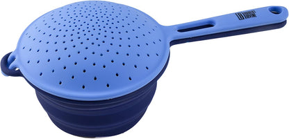 Cambridge Robert Irvine 2-in-1 Collapsible Colander, 0, BLACK