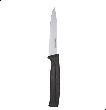 Tomato Knife - MATTSTONE HILL 5 Inch Serrated Kitchen Utility Knife, Serrated Cheese Tools, German X50CrMoV Steel, Red Handle