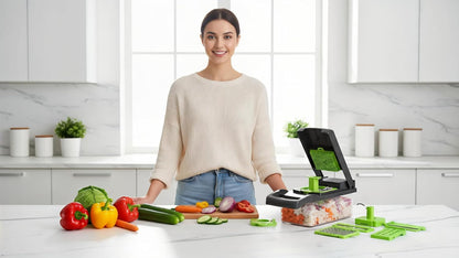 Onion Cutter Vegetable Chopper Mandoline Slicer Food Processor Cheese Grater Kitchen Gadgets Clearance Multifunctional Kitchen Tools Carrot Slicing Tomato Dicing Grating Chopping Vegetables and Fruits