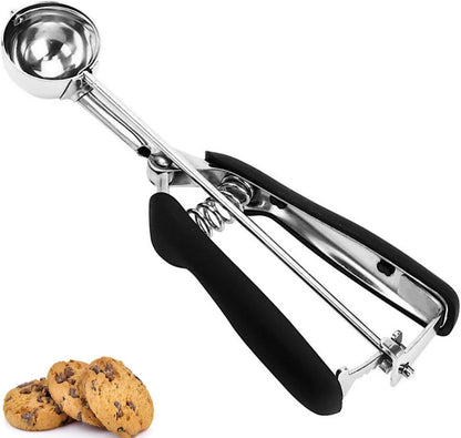 Ice Cream Scoop, 18/8 Stainless Steel Cookie Scoop, Cookie Scoops for Baking, 2 Tbsp/ 30 ml/ 1 oz Cookie Dough Scoop, Ice Cream Scooper with Trigger Release, Cookie Scooper for Baking