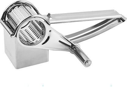 Rotating Cheese Slicer, 7.8 Inch x 4.5 Inch x 3.2 Inch Stainless Steel Grater Shred Machine for Vegetables, Cheese and Lemon (1)