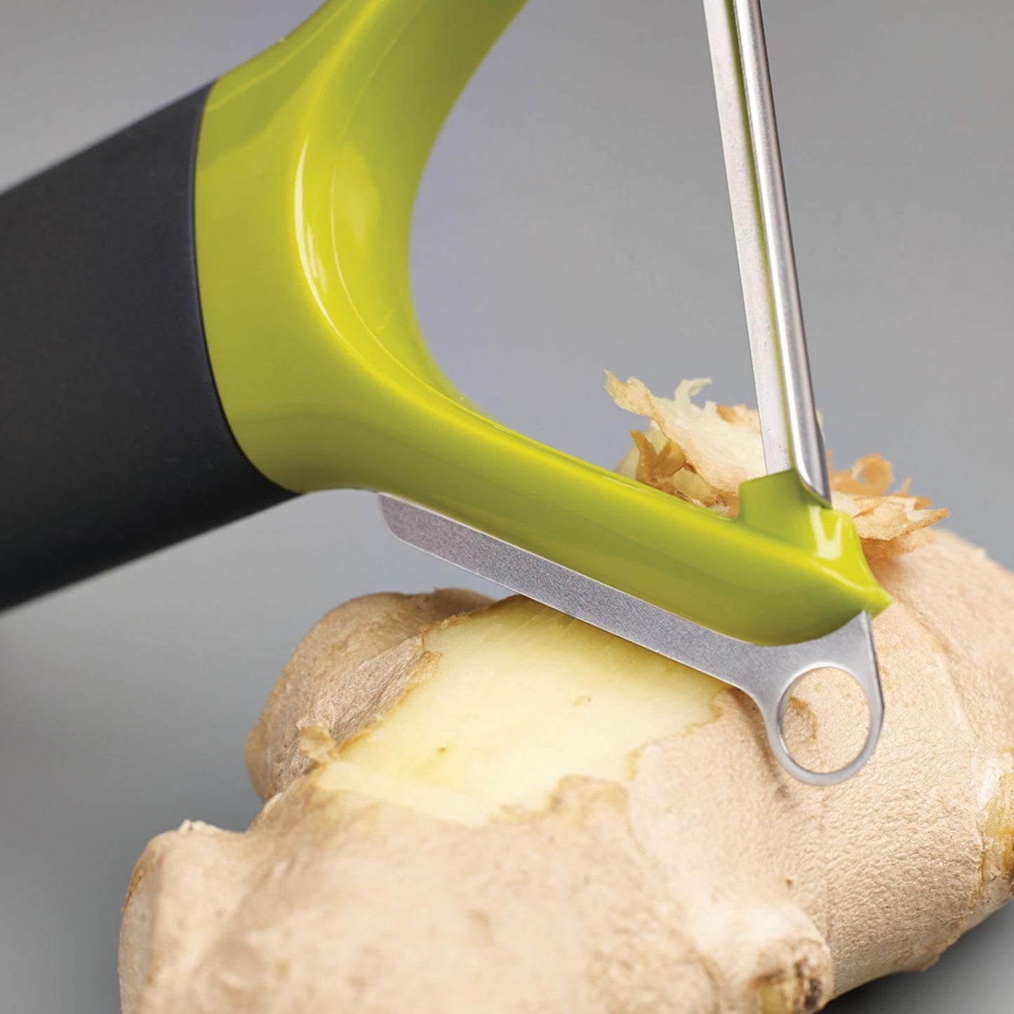 Joseph Joseph Multi-Peel Y-shaped Peeler Easy Grip Handles Stainless Steel Blade for Kitchen Vegetable Fruit, Light Green