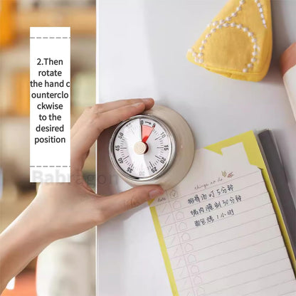 Kitchen Timer, Magnetic Visual Countdown Timer with Loud 72dB Alarm Mechanical Analog Dial for Cooking Baking Home Gym Office