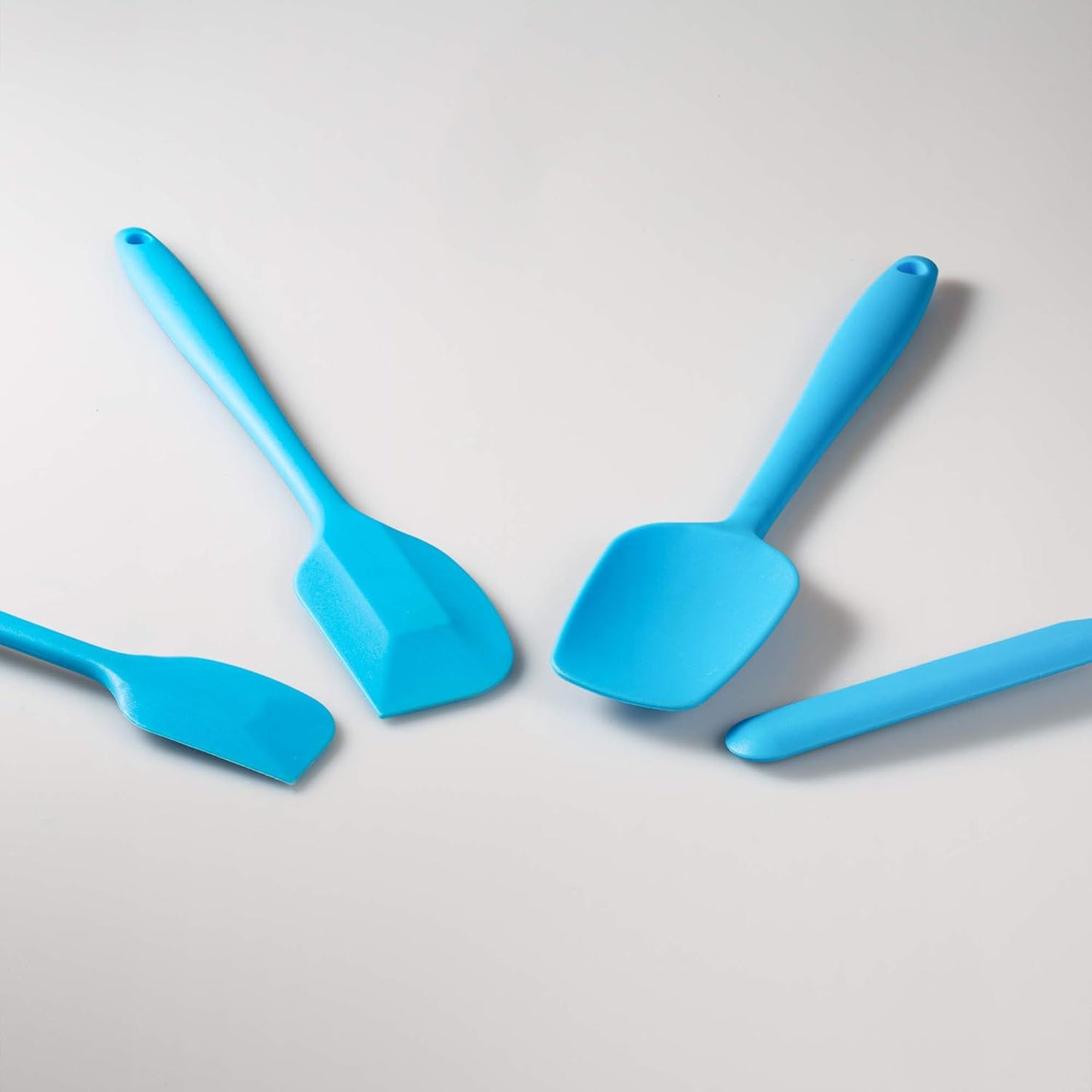 4 Piece Silicone Spatula Set, Flexible Heat Resistant Non-scratch Baking Cooking Rubber Spatulas with Stainless Steel Core, Orange