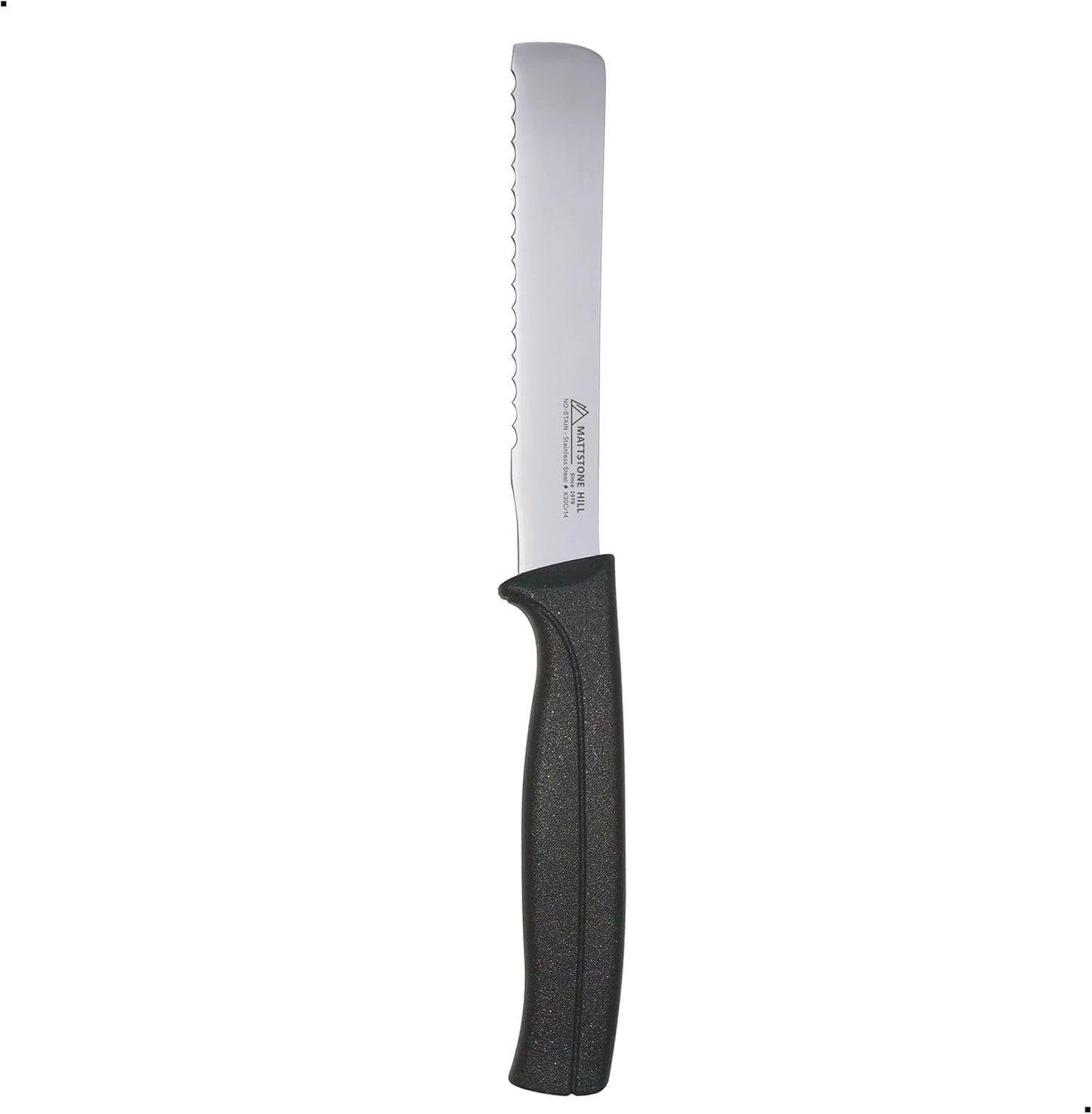 Tomato Knife - MATTSTONE HILL 5 Inch Serrated Kitchen Utility Knife, Serrated Cheese Tools, German X50CrMoV Steel, Red Handle