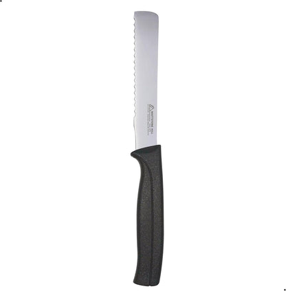 Tomato Knife - MATTSTONE HILL 5 Inch Serrated Kitchen Utility Knife, Serrated Cheese Tools, German X50CrMoV Steel, Red Handle