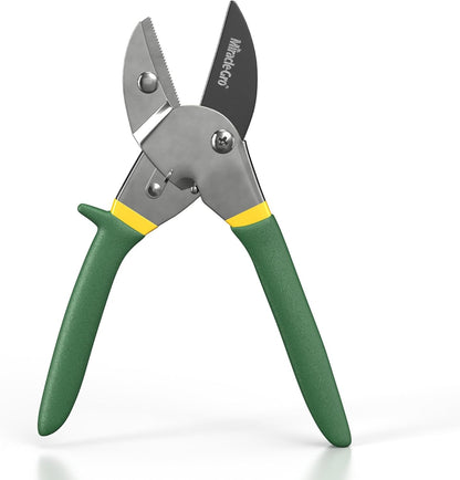 Miracle-Gro 8 in. All-Purpose Steel Garden Utility Shears with Serrated Blades – Comfort Grip Yard and Garden Scissors for Pruning Plants, Flowers, and Herbs