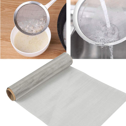 TIMESETL 304 Stainless Steel Woven Wire 80 Mesh - 12"X 40" Filter Screen Sheet Filtration Cloth