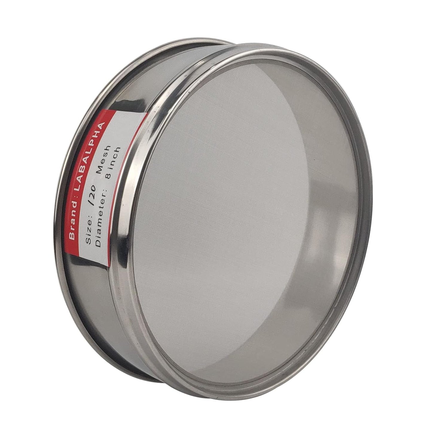 LABALPHA 120 Mesh Lab Sieves, #120 Mesh Test Sieve, 8'' Diameter, 304 Stainless Steel Wire Cloth (0.125mm)