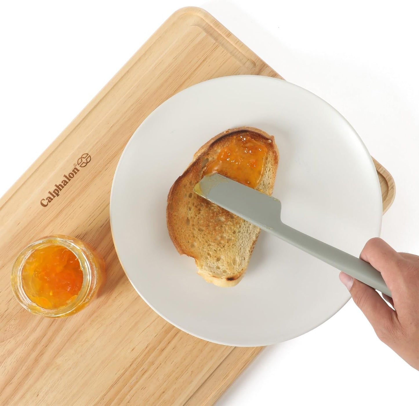 Calphalon Prime Scraper Set, 2-Piece Silicone Kitchen Scraper Set, Flexible Baking & Cooking Scrapers, Heat-Resistant Nonstick-Safe Tools with Ergonomic Handles, Navy