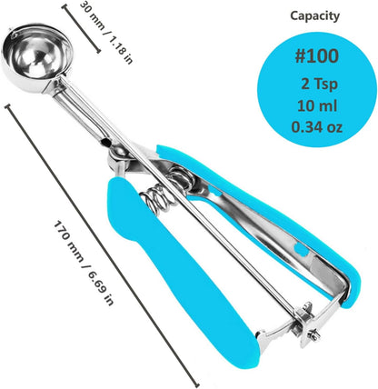 Ice Cream Scoop, 18/8 Stainless Steel Cookie Scoop, Cookie Scoops for Baking, 2 Tbsp/ 30 ml/ 1 oz Cookie Dough Scoop, Ice Cream Scooper with Trigger Release, Cookie Scooper for Baking