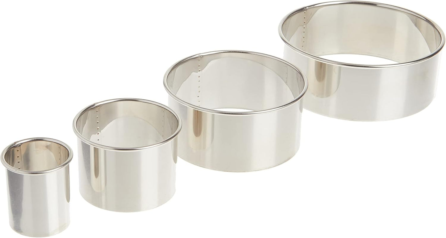 Ateco Plain Edge Round Cutters in Graduated Sizes, Stainless Steel, 11 Pc Set
