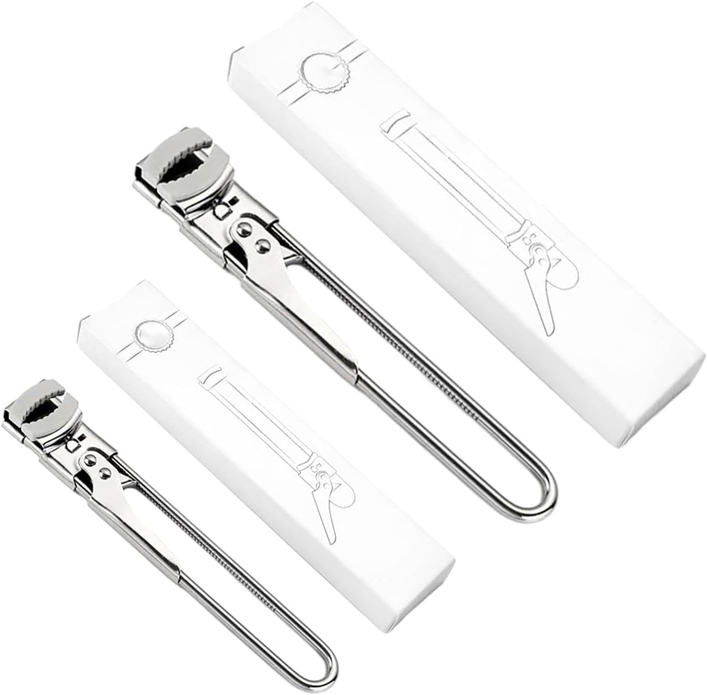 Adjustable Stainless Steel Jar Opener, Jar Opener for Weak Hands, Jar, Bottle, Can Lid Openers, Adjustable Multifunctional Stainless Steel Can Opener (Small+Large)