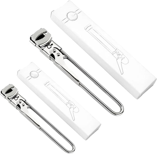 Adjustable Stainless Steel Jar Opener, Jar Opener for Weak Hands, Jar, Bottle, Can Lid Openers, Adjustable Multifunctional Stainless Steel Can Opener (Small+Large)