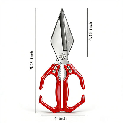 Multifunctional Heavy-Duty Kitchen Shears,Ultra Sharp Stainless Steel Poultry Shears,Multipurpose Food Scissors for Chicken, Meat,Fish, Vegetables,Bone Cutting(Silver)