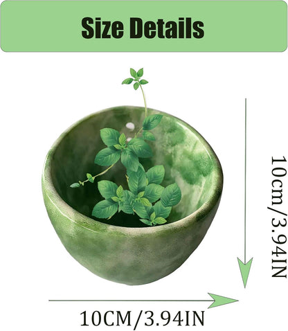 2025 New Handmade Pot Herb Stripper, Herb Stripper Bowl Ceramic, Used for Separating Leaves and Stems, Different Sizes of Holes Suitable for Leaves of Different Sizes (Blue)