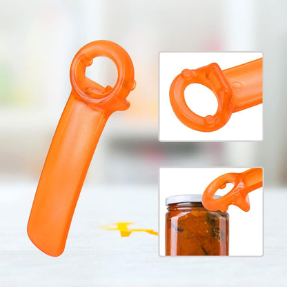 1 Pack Red Jar-key Jar Opener The Original Easy Use by Anyone (Transparent)