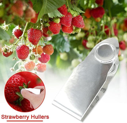 2Pcs Stainless Steel Strawberry Huller Stem Remover Kitchen Accessories,Potatoes Pineapples Carrots Tomato Corer Gadgets Kitchen Tool Stainless Steel Blade Craft Fruit Tools Fruit and Vegetable Tools