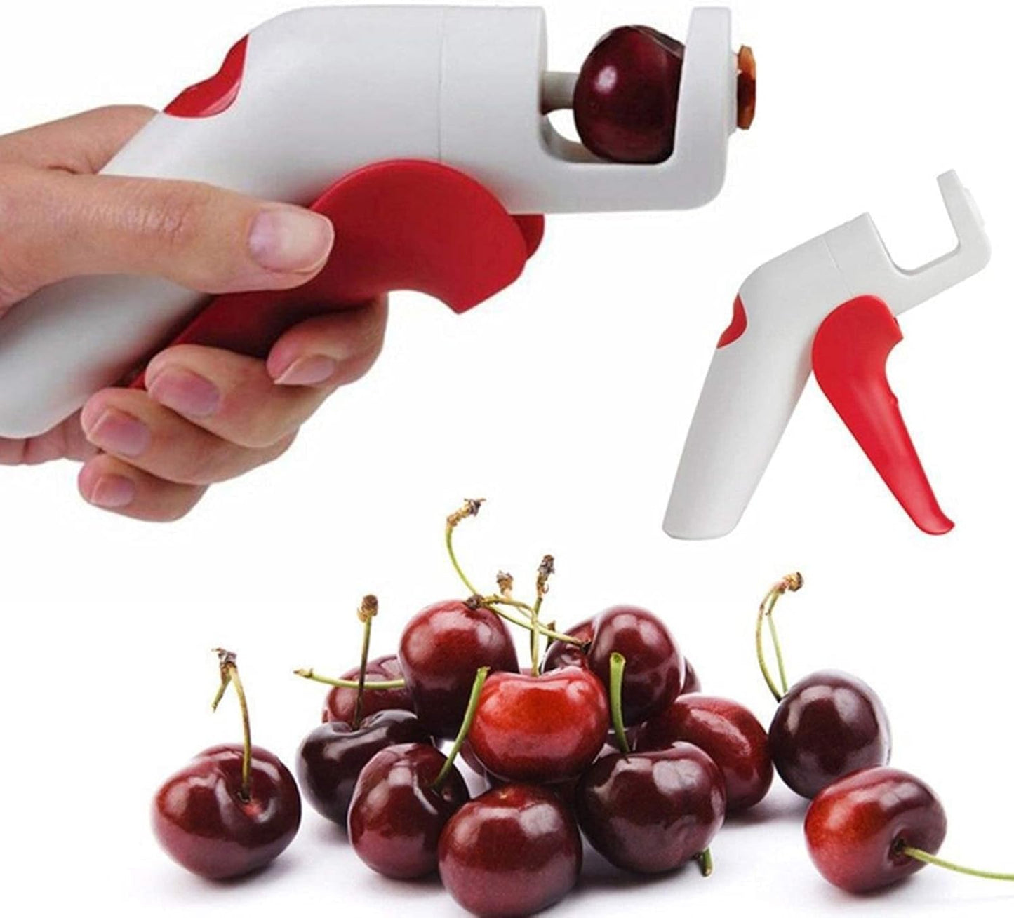Cherry Pitter,Cherry Olive Core Remover,Handheld Multi‑Function Fruit Corer Pitting Tool,just Need to Insert a Cherry or Olive,and then Pull the Trigger to Remove the Core