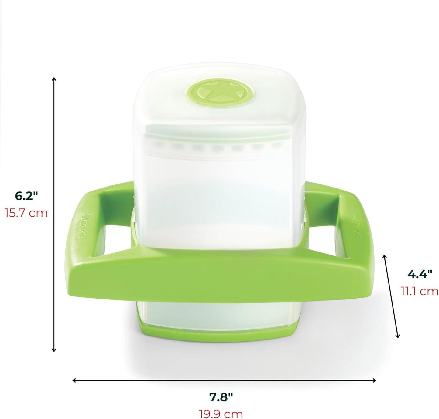 Starfrit Easy Fries Fry Cutter - Perfect Homemade French Fries, Handles for Leverage, Large Cutting Surface, Nonskid Base for Stability