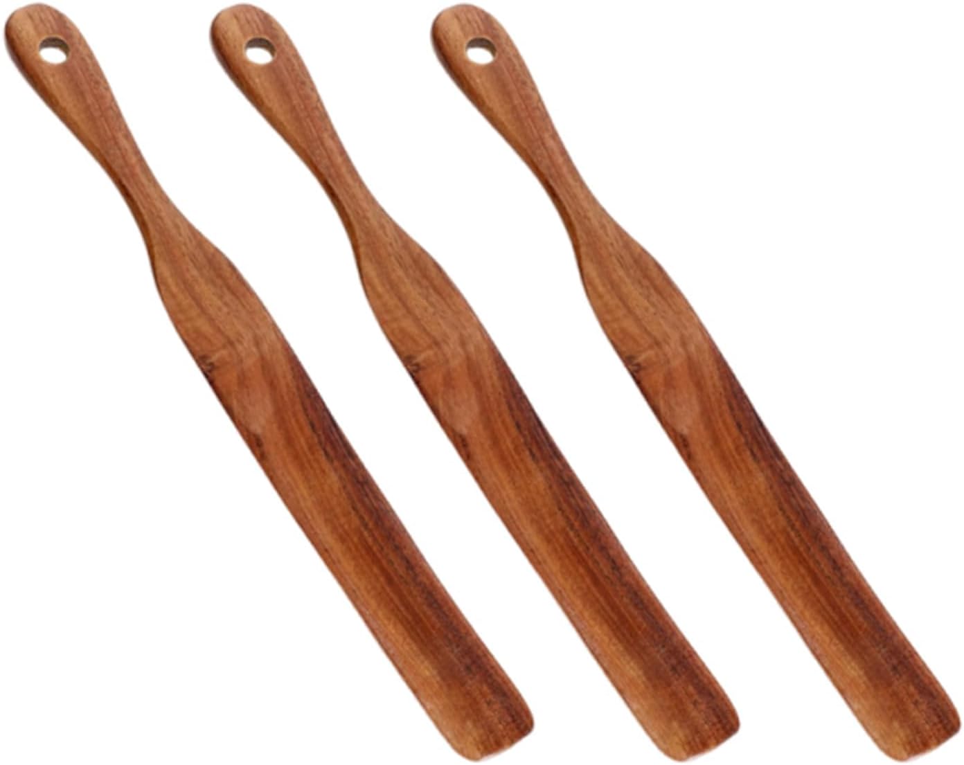 11Inch Wooden Spurtle Spatula for Baking, Sourdough Mixer and Jar Scraping - Food Grade Narrow Mouth Stirring Stick, Dough Whisk, Bowl Scraper Utensil