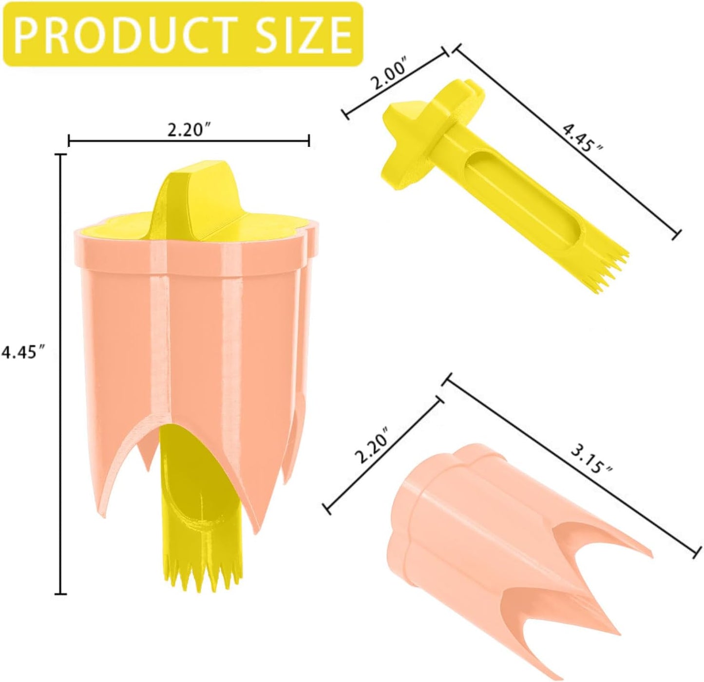 Pepper Corer, 2 in 1 Red Bell Pepper Seed Corer Remover Tool, Fruit & Vegetable Corers Quick Cave Tools for Jalapeno Cutter Deseeder, Green